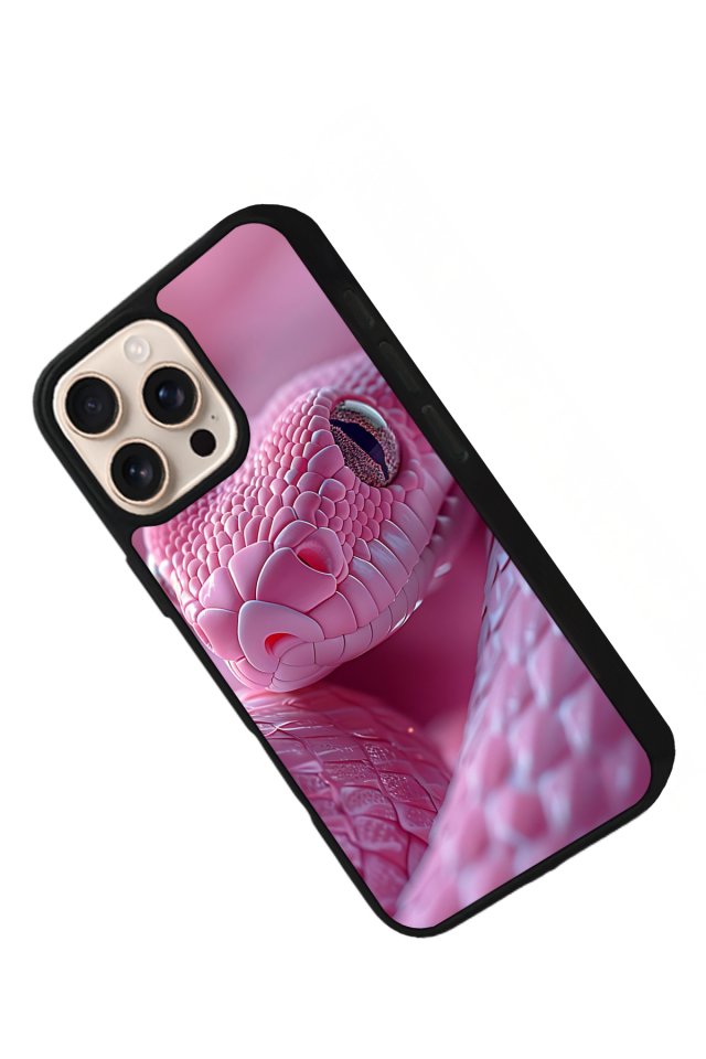 iPhone 16 Pro Uyumlu Yılan Tasarımlı Glossy Premium Kılıf