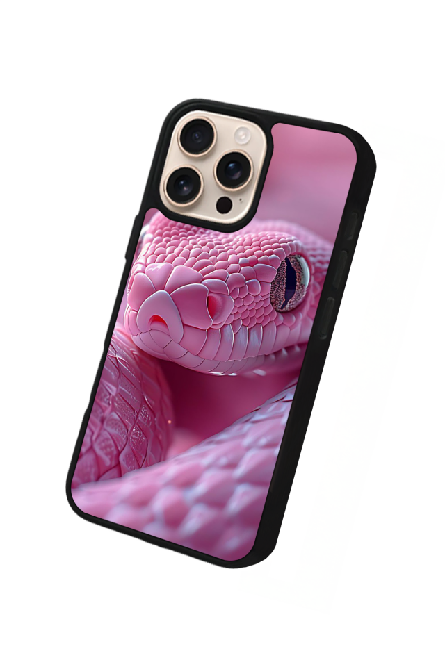 iPhone 16 Pro Uyumlu Yılan Tasarımlı Glossy Premium Kılıf