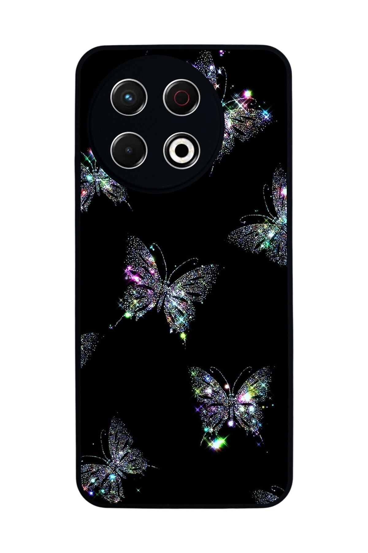 Tecno Spark 30 Pro Uyumlu Kelebek Tasarımlı Glossy Premium Kılıf