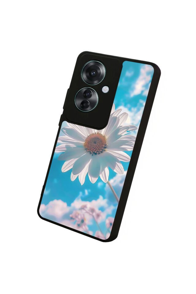 Oppo Reno 11F Uyumlu Cicek Tasarımlı Glossy Premium Kılıf