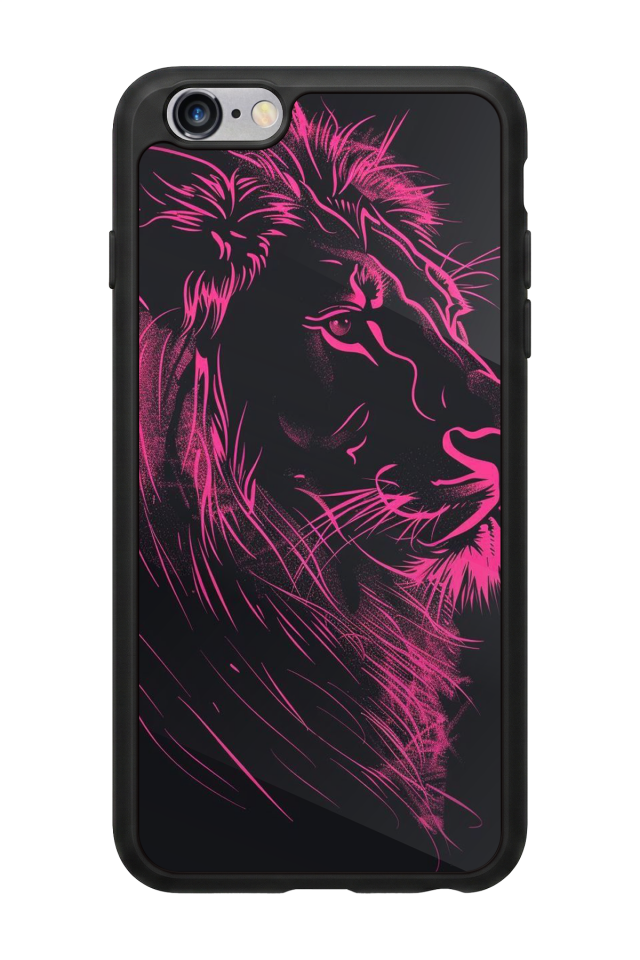 iPhone 6 Plus Uyumlu Aslan Tasarımlı Glossy Premium Kılıf