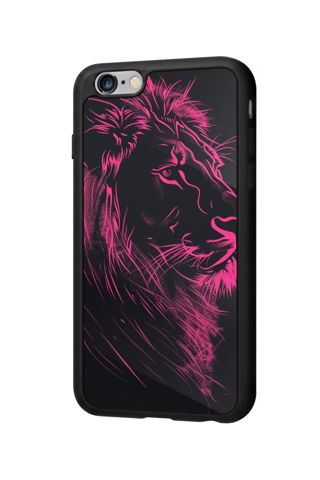 iPhone 6 Plus Uyumlu Aslan Tasarımlı Glossy Premium Kılıf