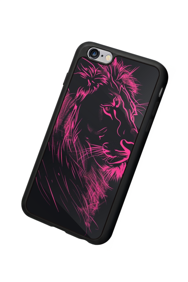 iPhone 6 Plus Uyumlu Aslan Tasarımlı Glossy Premium Kılıf