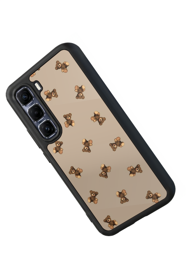 Infinix Hot 60 Pro Plus Uyumlu Ayı Tasarımlı Glossy Premium Kılıf