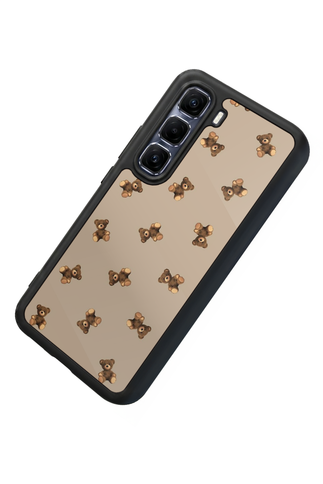 Infinix Hot 60 Pro Plus Uyumlu Ayı Tasarımlı Glossy Premium Kılıf
