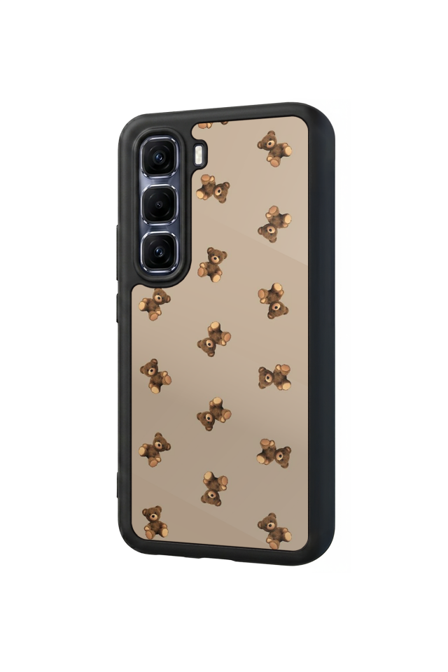 Infinix Hot 60 Pro Plus Uyumlu Ayı Tasarımlı Glossy Premium Kılıf
