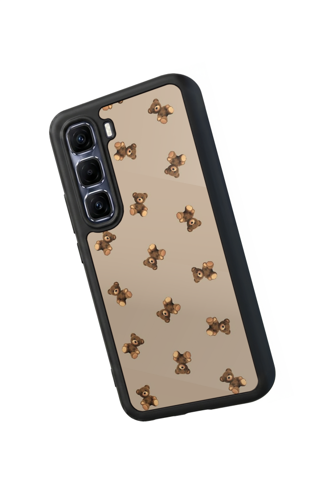 Infinix Hot 60 Pro Plus Uyumlu Ayı Tasarımlı Glossy Premium Kılıf