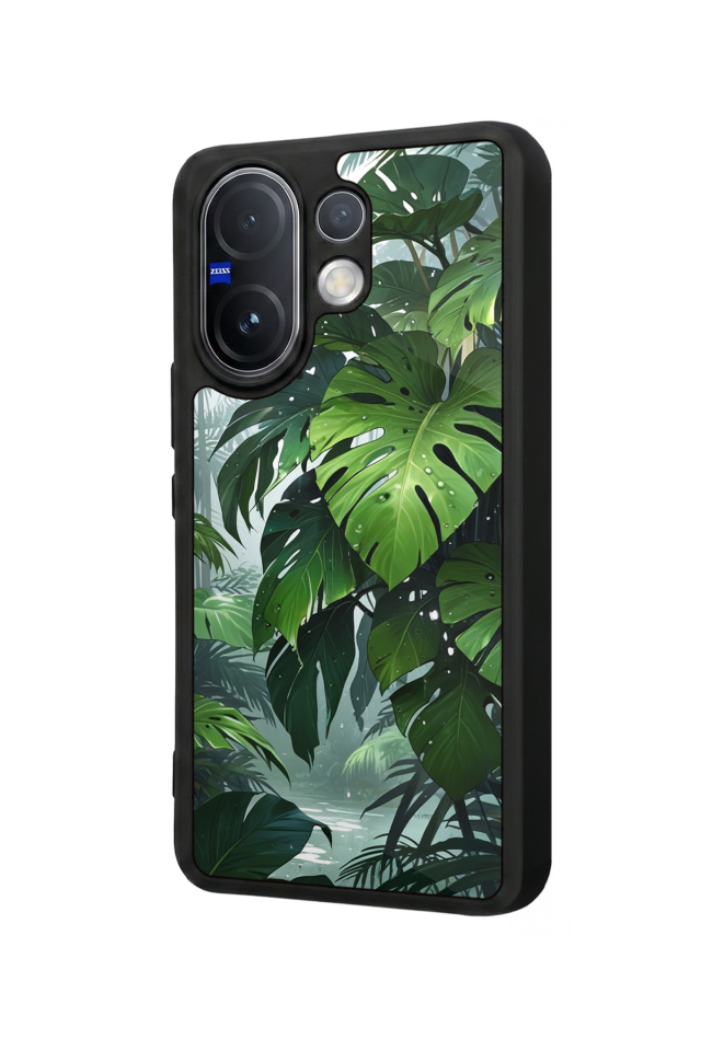 Vivo V60 Uyumlu Botanik Tasarımlı Glossy Premium Kılıf