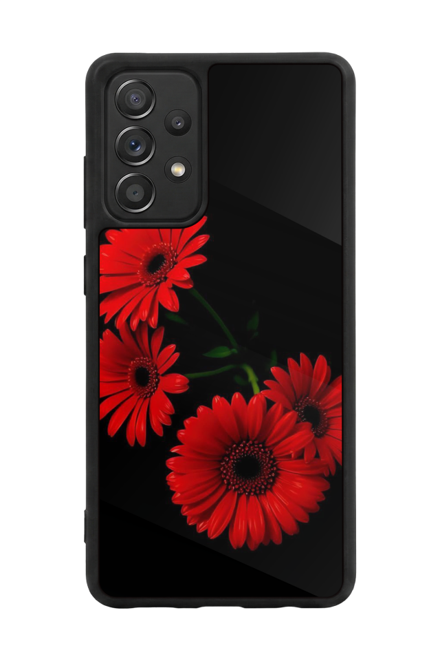 Samsung Galaxy A72 Uyumlu Cicek Tasarımlı Glossy Premium Kılıf
