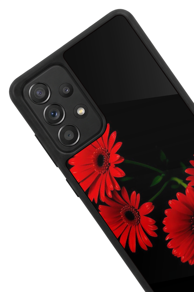 Samsung Galaxy A72 Uyumlu Cicek Tasarımlı Glossy Premium Kılıf