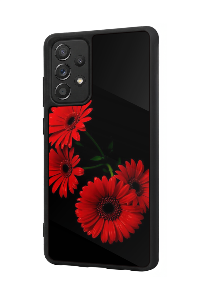 Samsung Galaxy A72 Uyumlu Cicek Tasarımlı Glossy Premium Kılıf