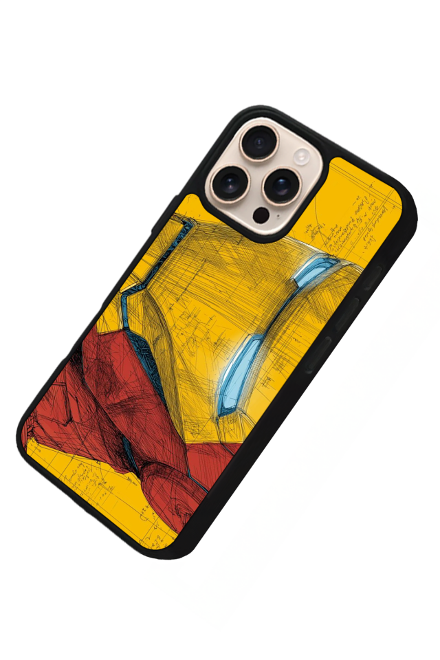 iPhone 14 Pro Max Uyumlu  Iron Man ( Demir Adam ) Tasarımlı Glossy Premium Kılıf