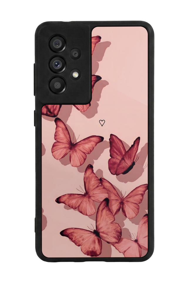 Samsung Galaxy A73 Uyumlu Kelebek Tasarımlı Glossy Premium Kılıf