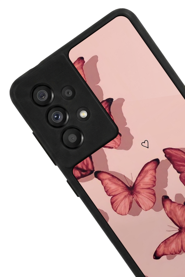 Samsung Galaxy A73 Uyumlu Kelebek Tasarımlı Glossy Premium Kılıf