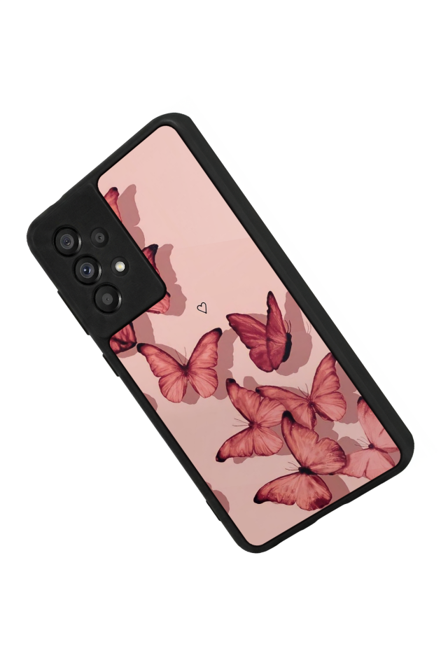 Samsung Galaxy A73 Uyumlu Kelebek Tasarımlı Glossy Premium Kılıf
