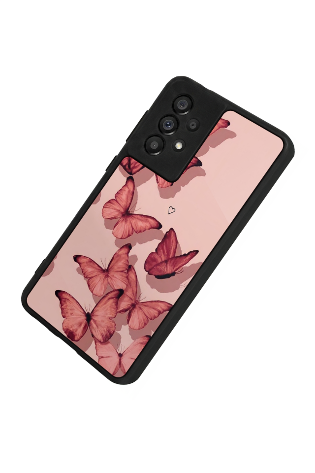 Samsung Galaxy A73 Uyumlu Kelebek Tasarımlı Glossy Premium Kılıf