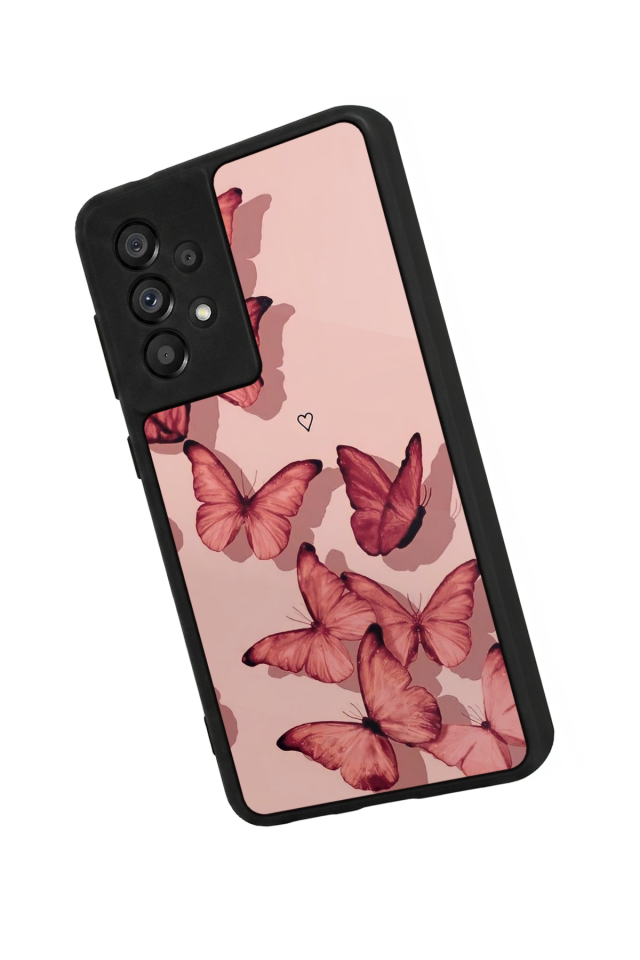 Samsung Galaxy A73 Uyumlu Kelebek Tasarımlı Glossy Premium Kılıf