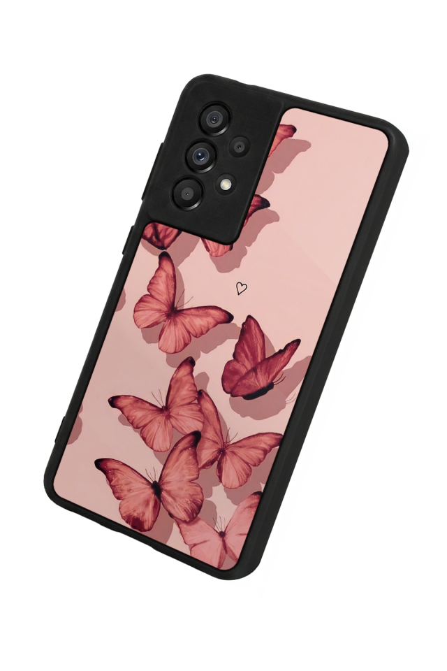 Samsung Galaxy A73 Uyumlu Kelebek Tasarımlı Glossy Premium Kılıf