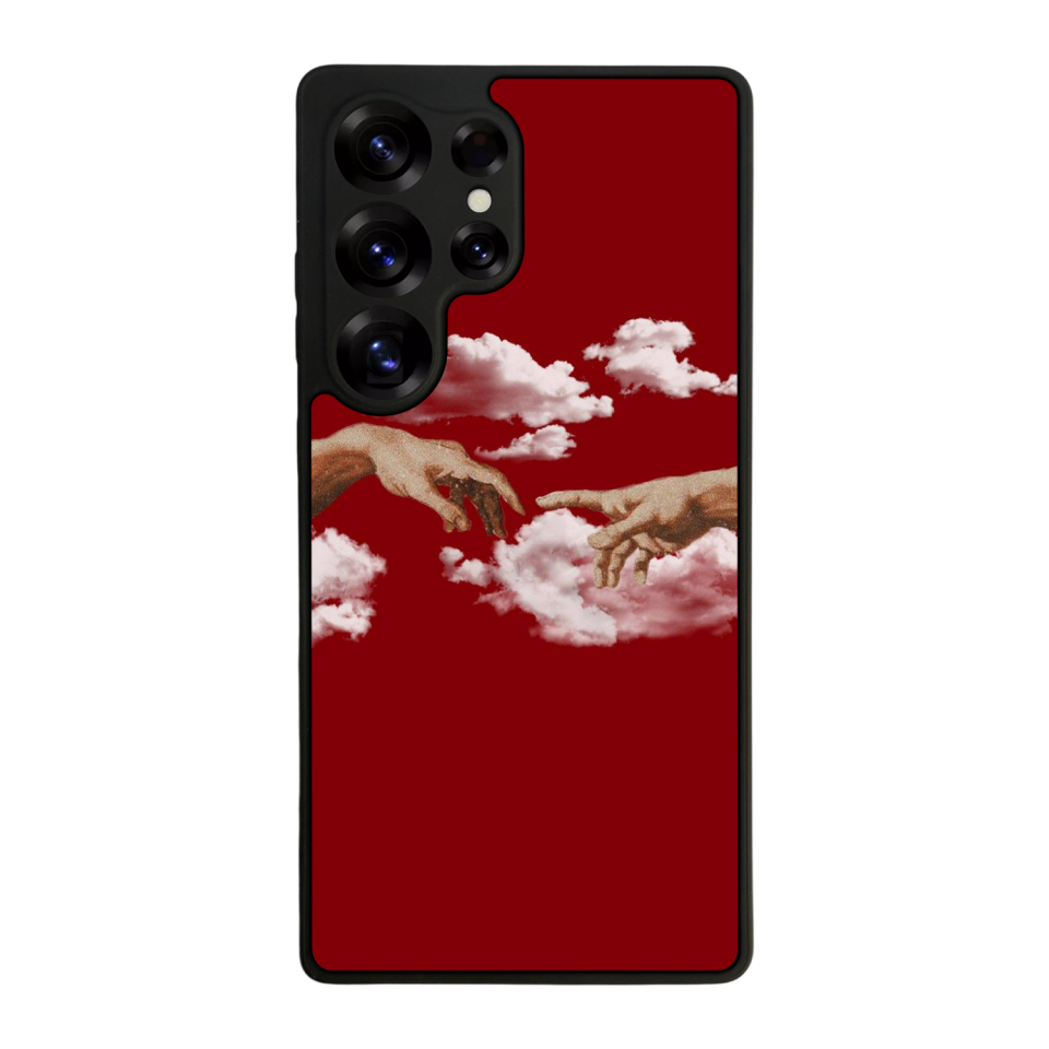 Samsung Galaxy S25 Ultra Uyumlu Kirmizi Tasarımlı Glossy Premium Kılıf