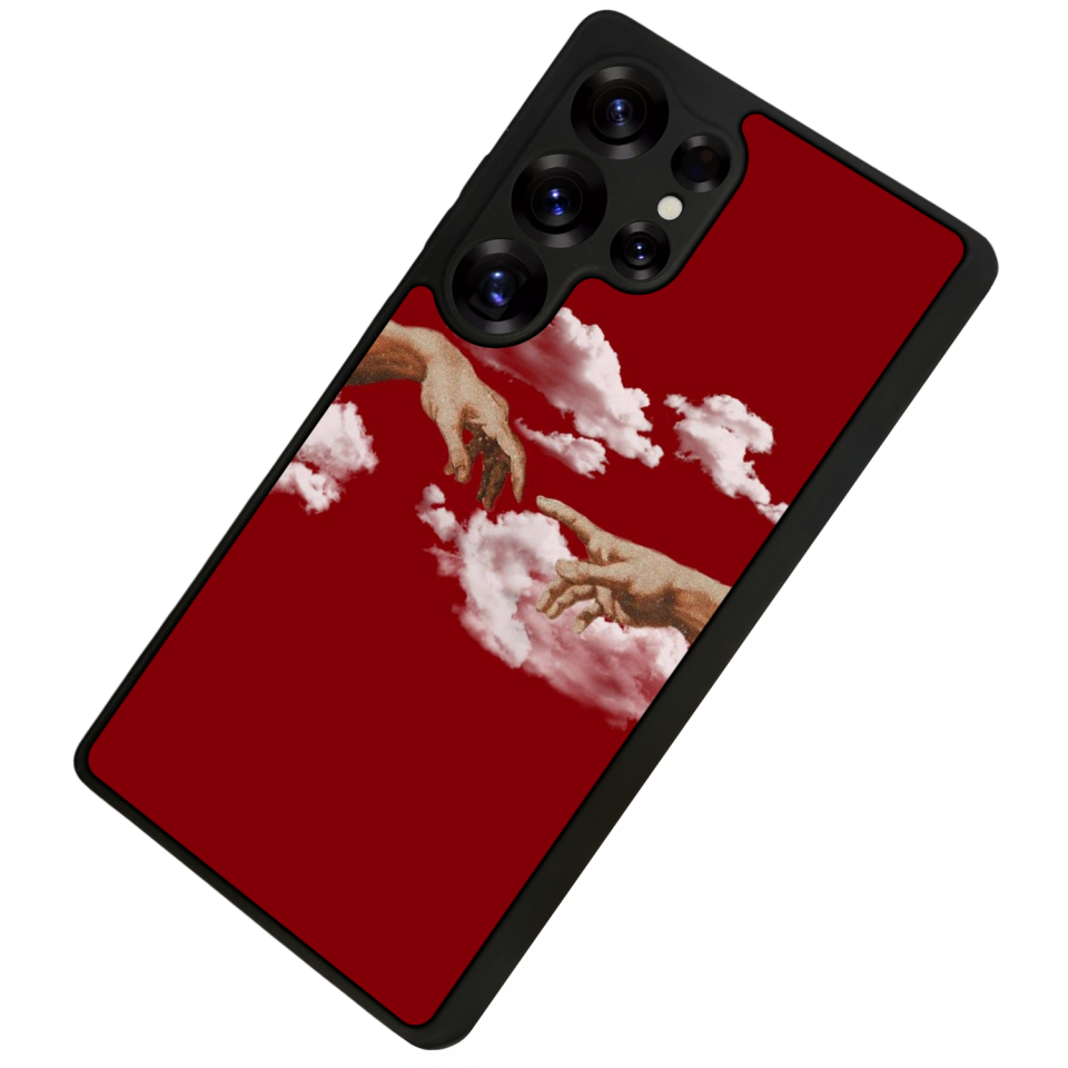 Samsung Galaxy S25 Ultra Uyumlu Kirmizi Tasarımlı Glossy Premium Kılıf