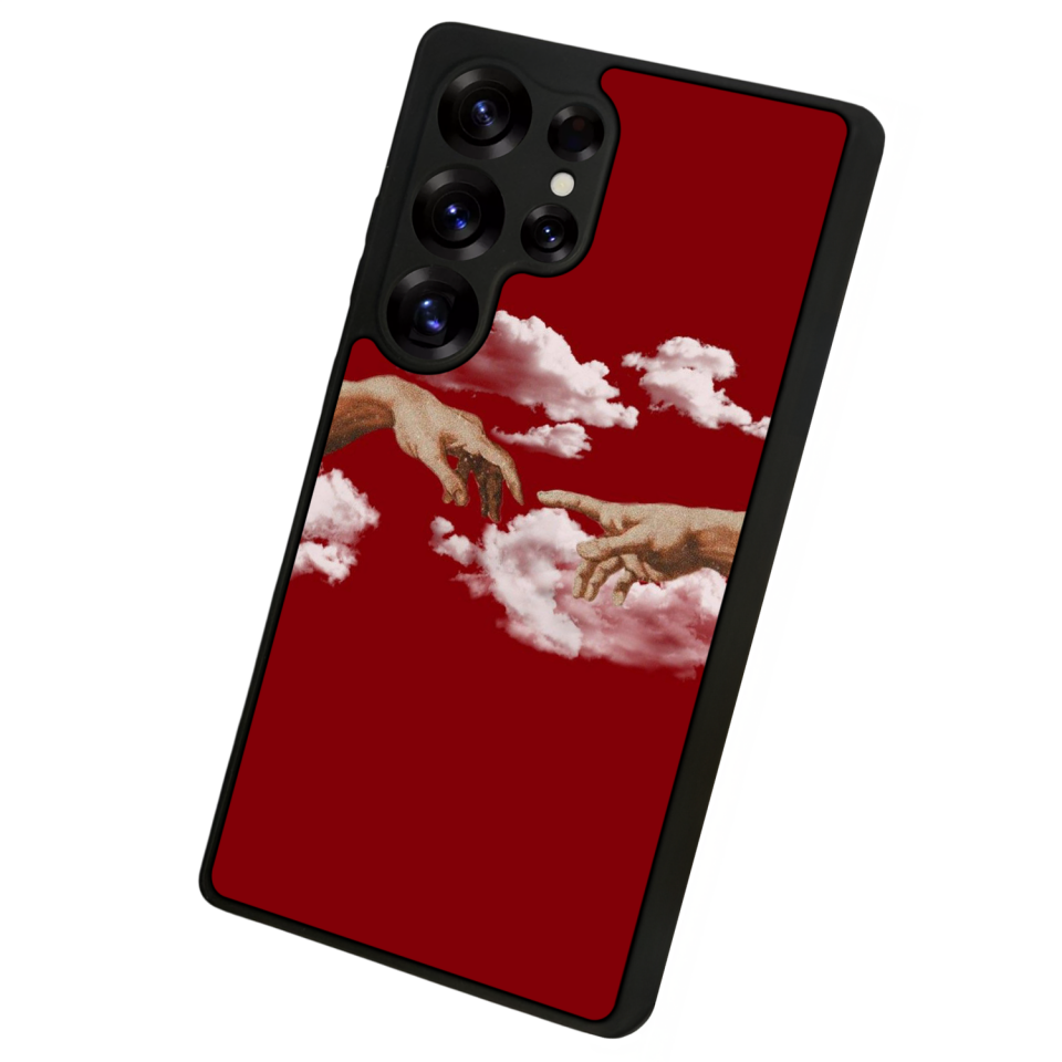 Samsung Galaxy S25 Ultra Uyumlu Kirmizi Tasarımlı Glossy Premium Kılıf