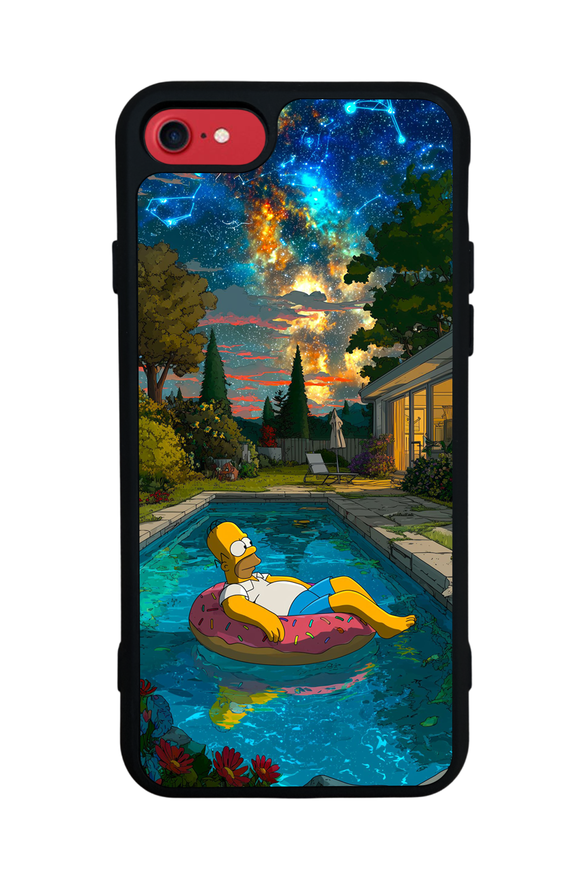 iPhone SE Uyumlu The Simpsons Tasarımlı Glossy Premium Kılıf