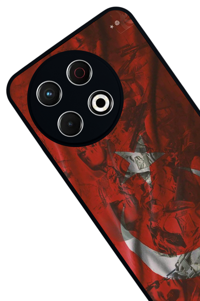 Tecno Spark 30 Pro Uyumlu Türk Bayragi Tasarımlı Glossy Premium Kılıf