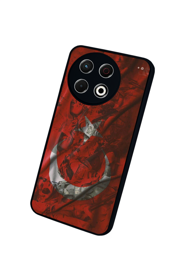 Tecno Spark 30 Pro Uyumlu Türk Bayragi Tasarımlı Glossy Premium Kılıf