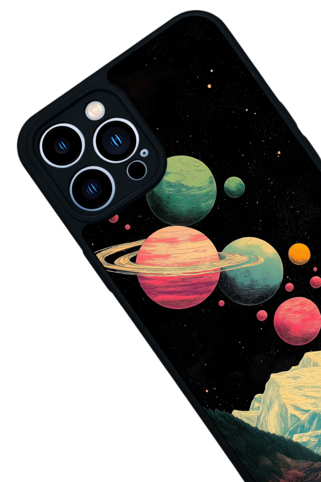iPhone 12 Pro Max Uyumlu Uzay Tasarımlı Glossy Premium Kılıf