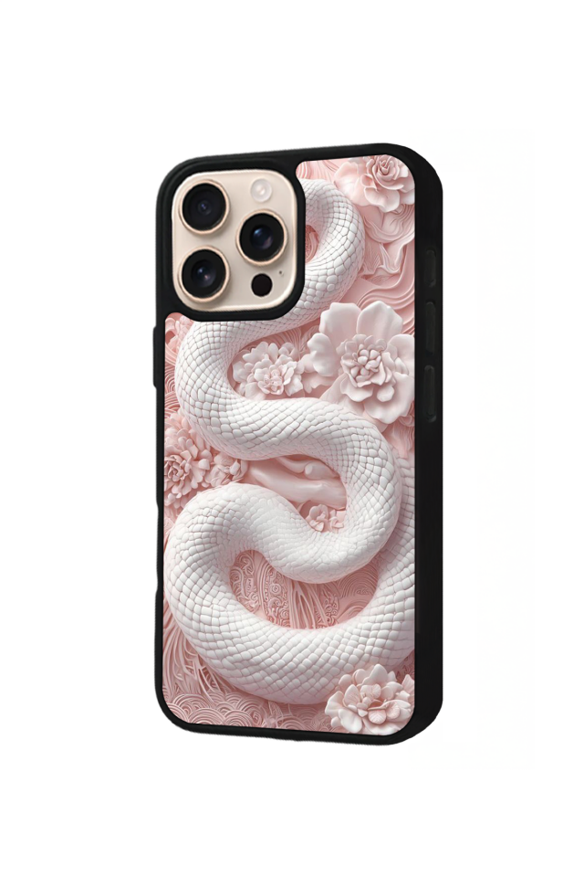 iPhone 16 Pro Uyumlu Yılan Tasarımlı Glossy Premium Kılıf