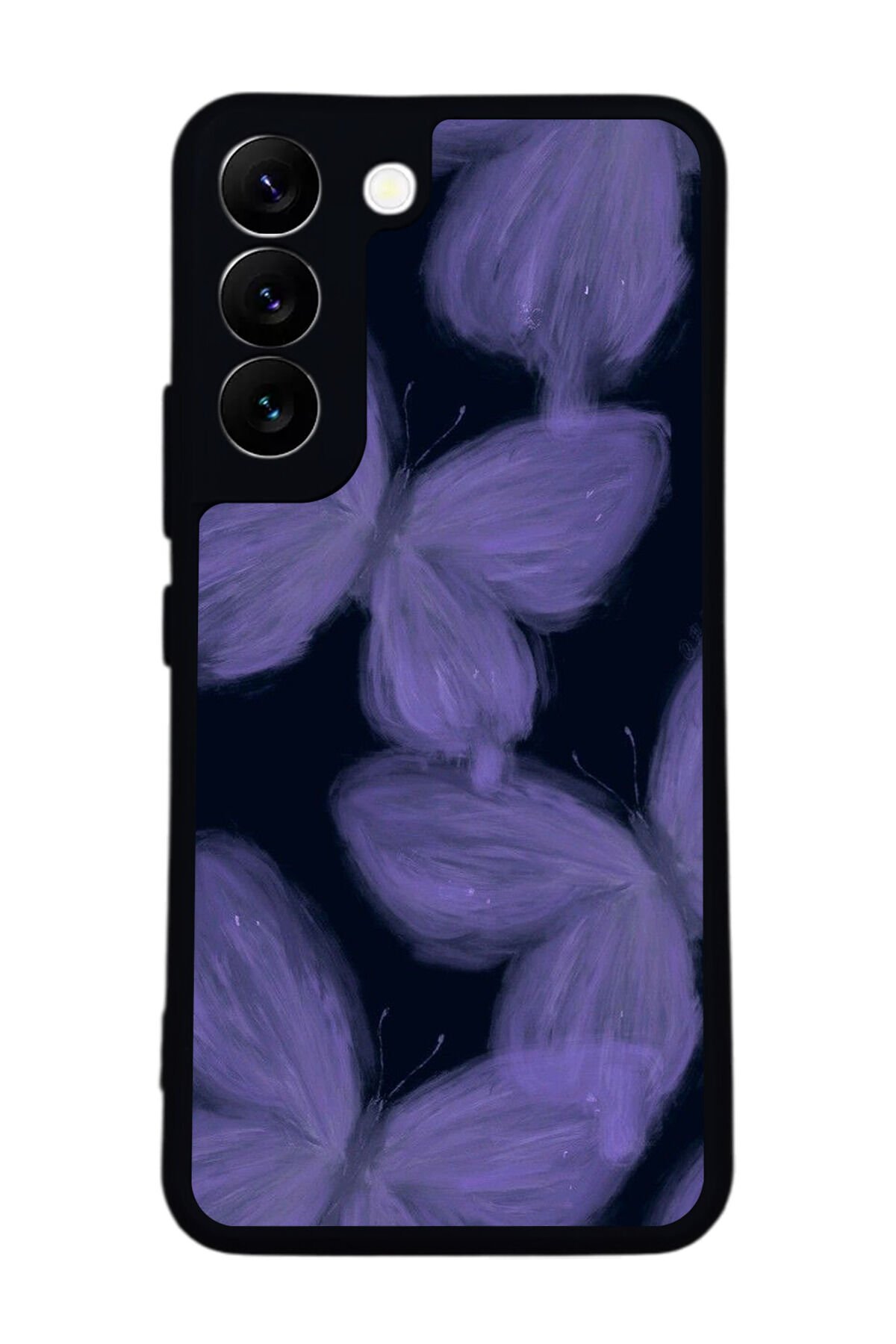 Samsung Galaxy S22 Uyumlu Kelebek Tasarımlı Glossy Premium Kılıf