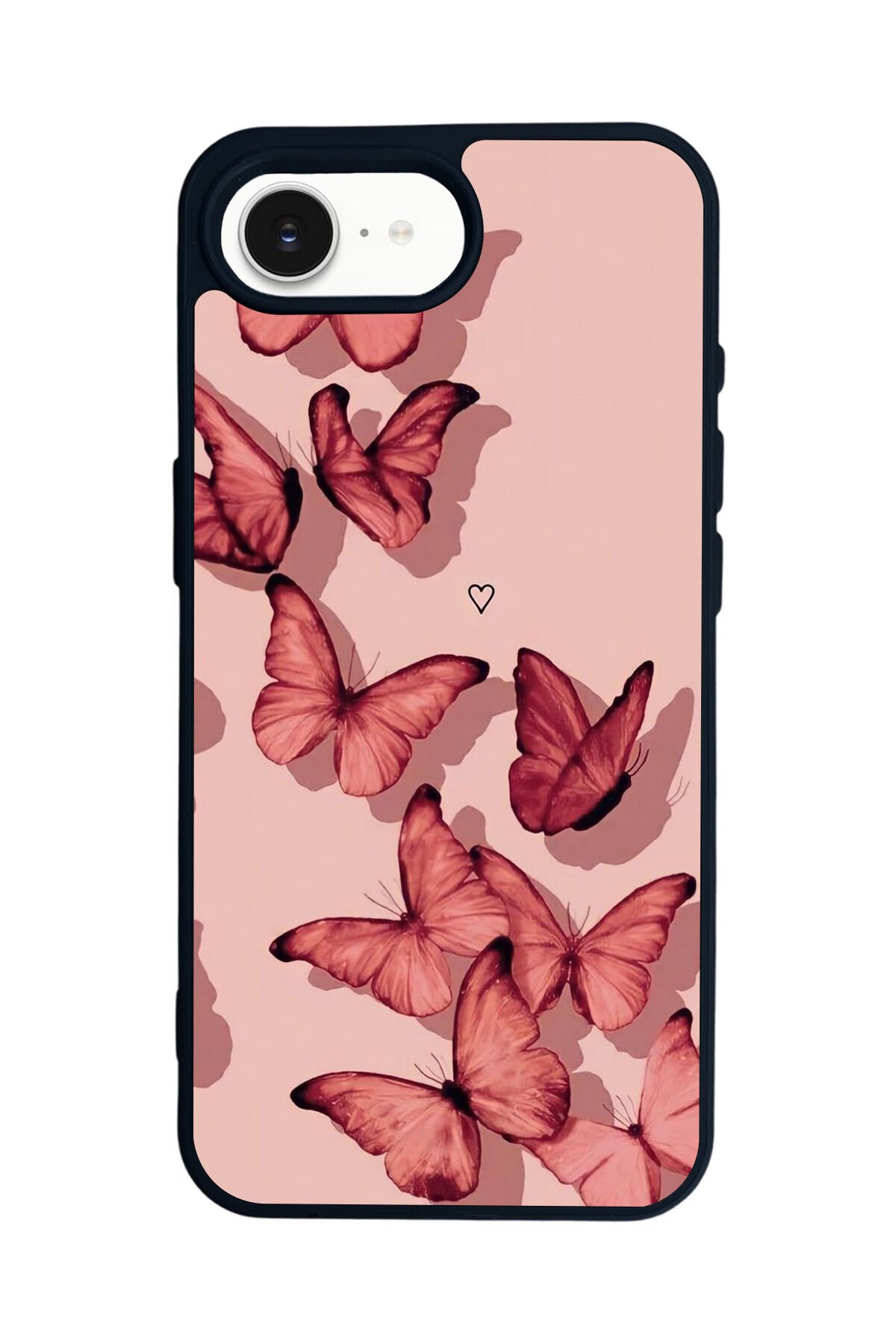 iPhone 16E Uyumlu Kelebek Tasarımlı Glossy Premium Kılıf