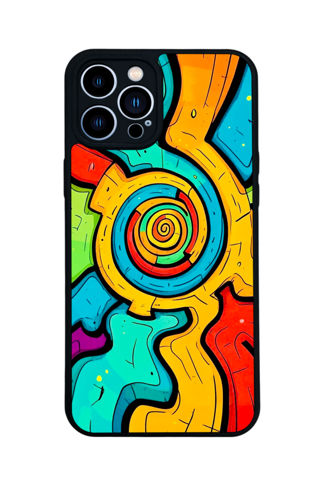 iPhone 13 Pro Max Uyumlu Abstract Tasarımlı Glossy Premium Kılıf
