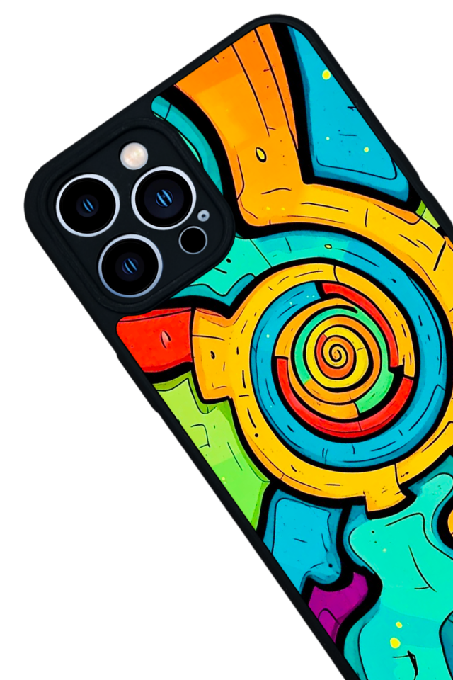 iPhone 13 Pro Max Uyumlu Abstract Tasarımlı Glossy Premium Kılıf