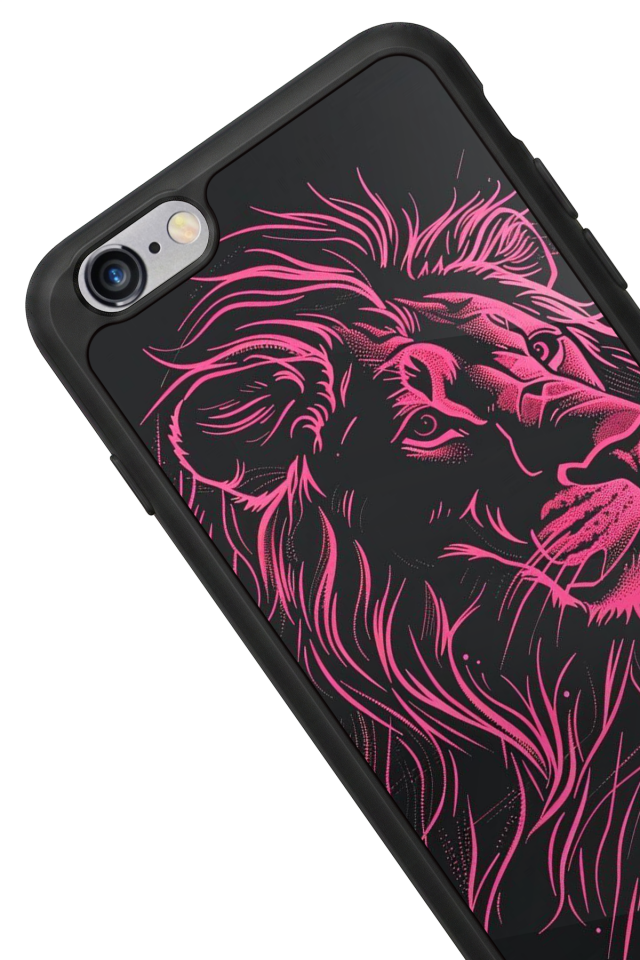 iPhone 6 Plus Uyumlu Aslan Tasarımlı Glossy Premium Kılıf