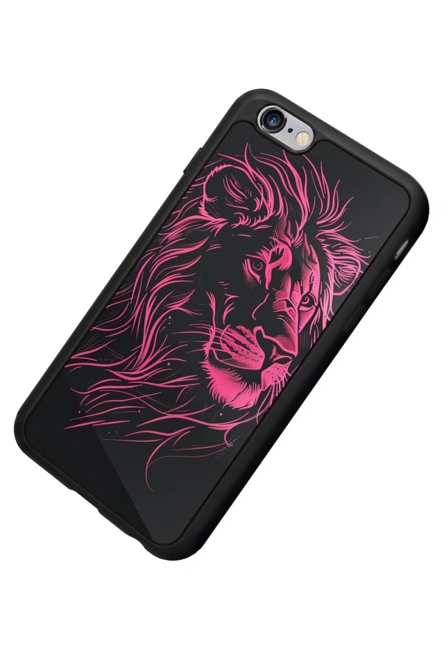 iPhone 6 Plus Uyumlu Aslan Tasarımlı Glossy Premium Kılıf