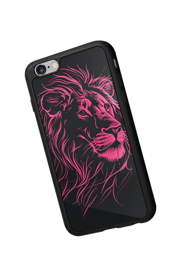 iPhone 6 Plus Uyumlu Aslan Tasarımlı Glossy Premium Kılıf
