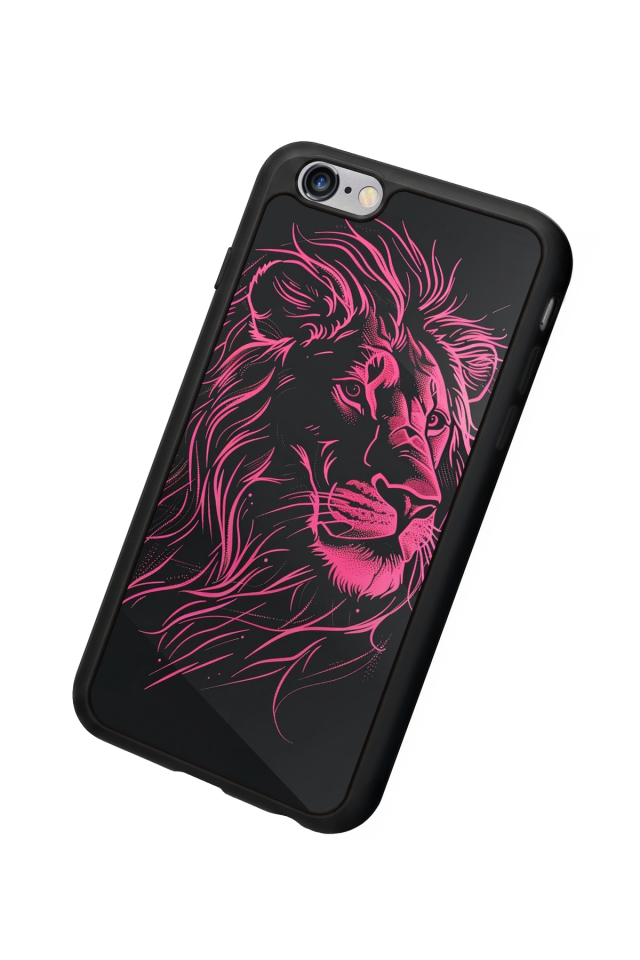 iPhone 6 Plus Uyumlu Aslan Tasarımlı Glossy Premium Kılıf