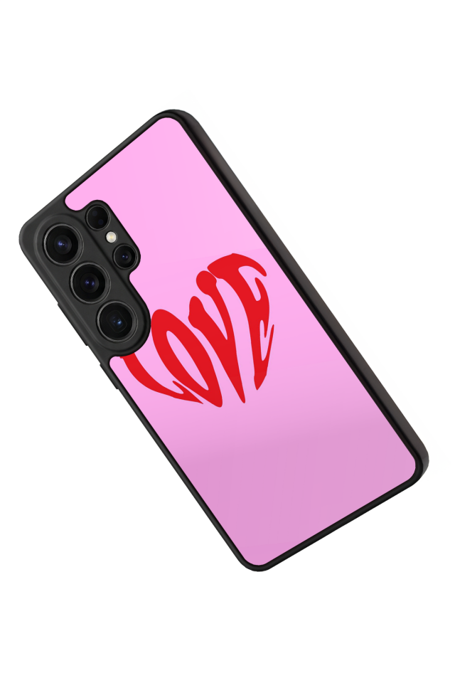 Samsung Galaxy S26 Ultra Uyumlu Kalp Love Tasarımlı Glossy Premium Kılıf