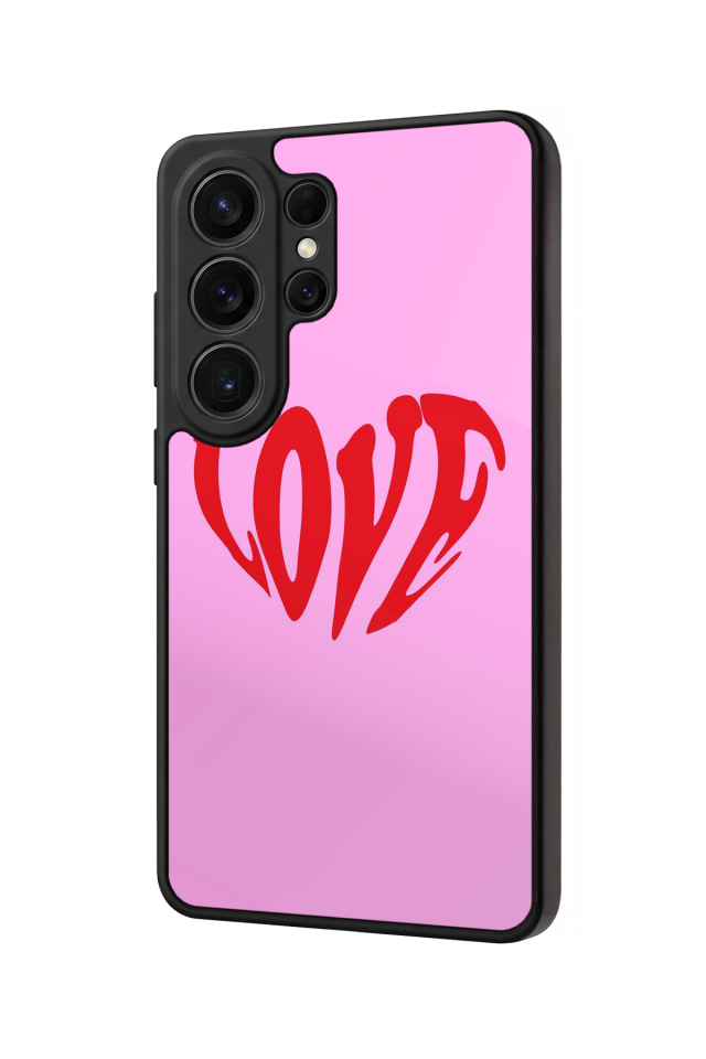 Samsung Galaxy S26 Ultra Uyumlu Kalp Love Tasarımlı Glossy Premium Kılıf