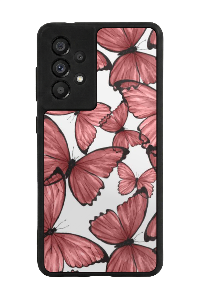 Samsung Galaxy A73 Uyumlu Kelebek Tasarımlı Glossy Premium Kılıf