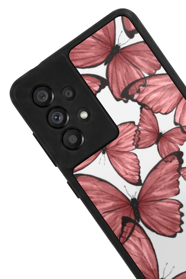 Samsung Galaxy A73 Uyumlu Kelebek Tasarımlı Glossy Premium Kılıf