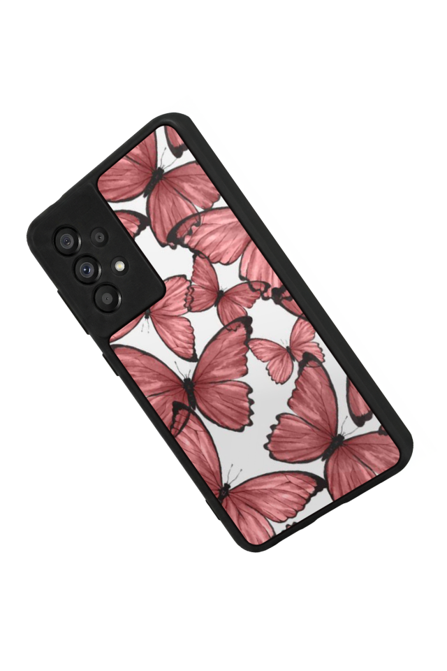 Samsung Galaxy A73 Uyumlu Kelebek Tasarımlı Glossy Premium Kılıf
