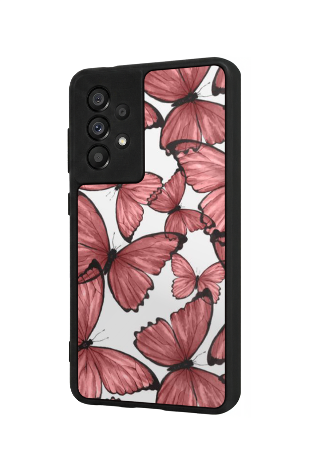 Samsung Galaxy A73 Uyumlu Kelebek Tasarımlı Glossy Premium Kılıf