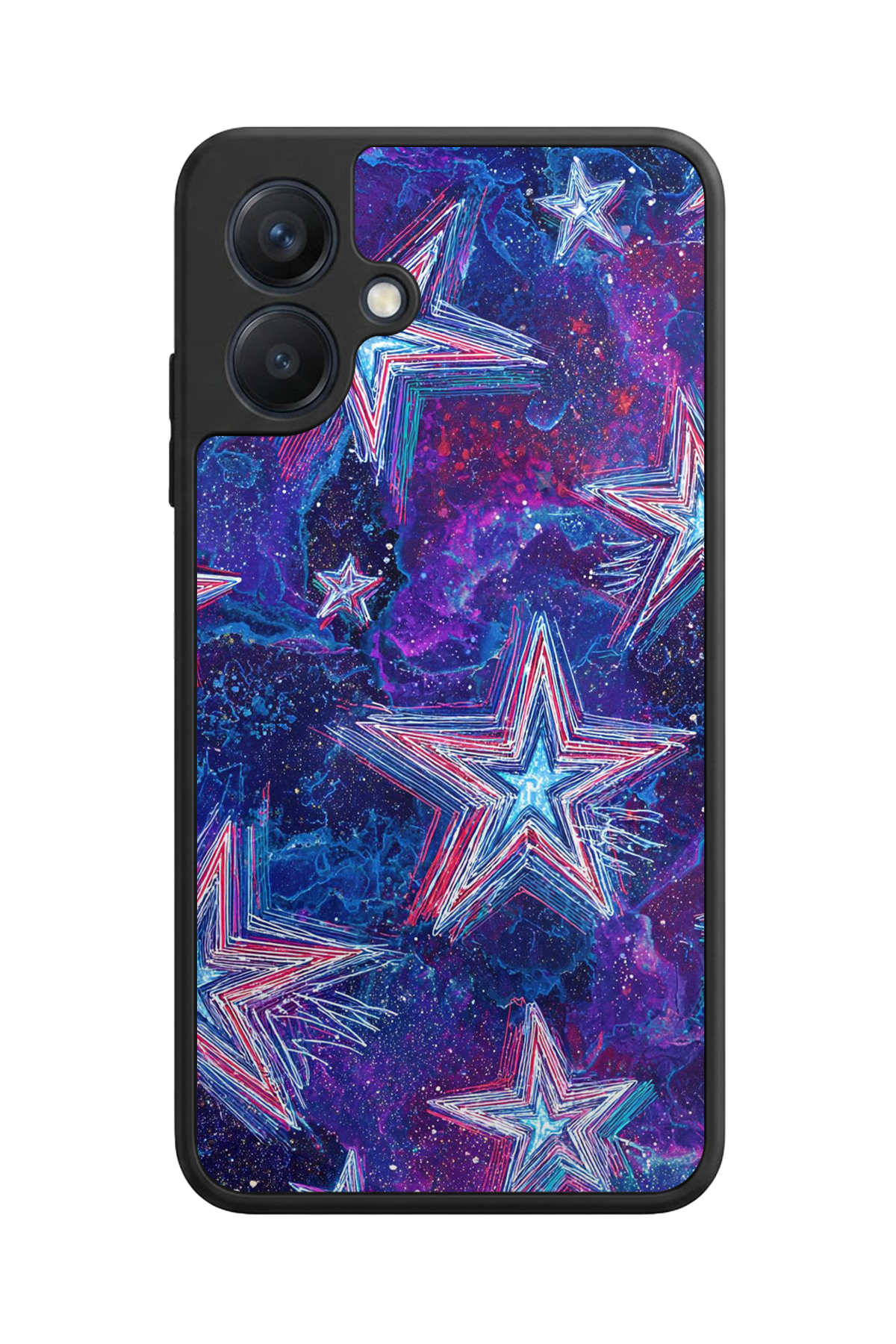 Samsung Galaxy A07 Uyumlu Retro Yildizlar Tasarımlı Glossy Premium Kılıf