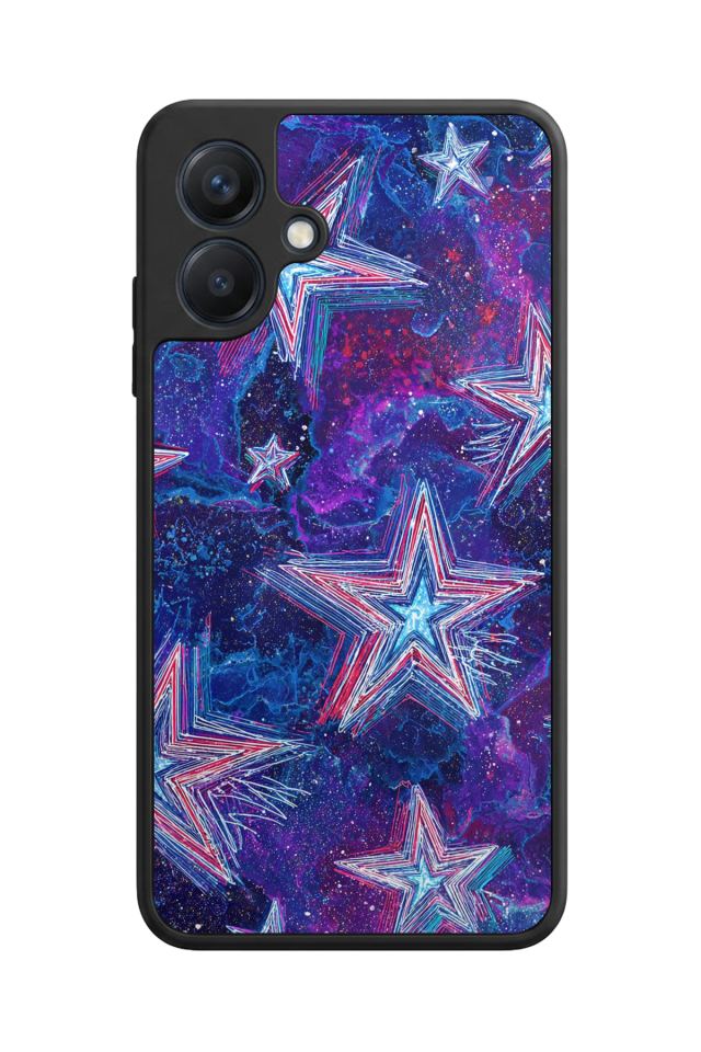 Samsung Galaxy A07 Uyumlu Retro Yildizlar Tasarımlı Glossy Premium Kılıf