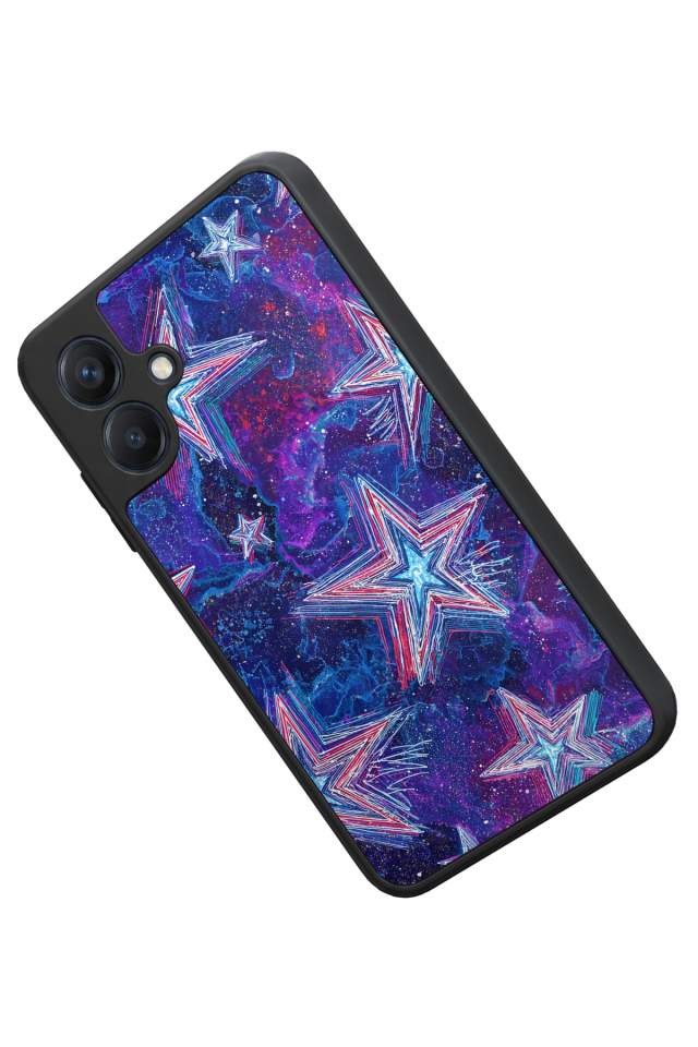 Samsung Galaxy A07 Uyumlu Retro Yildizlar Tasarımlı Glossy Premium Kılıf