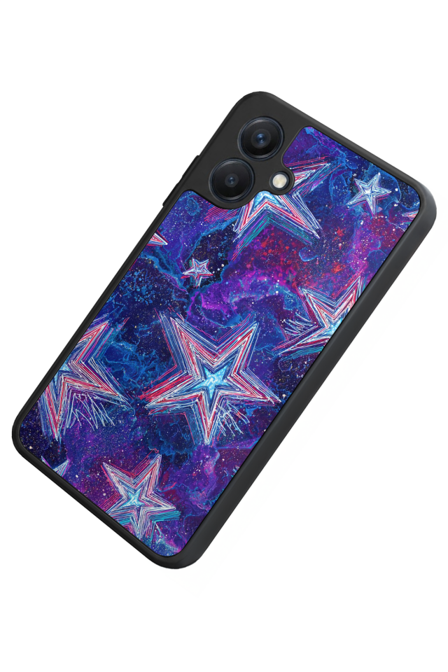 Samsung Galaxy A07 Uyumlu Retro Yildizlar Tasarımlı Glossy Premium Kılıf