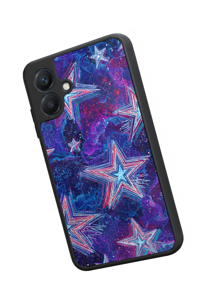 Samsung Galaxy A07 Uyumlu Retro Yildizlar Tasarımlı Glossy Premium Kılıf