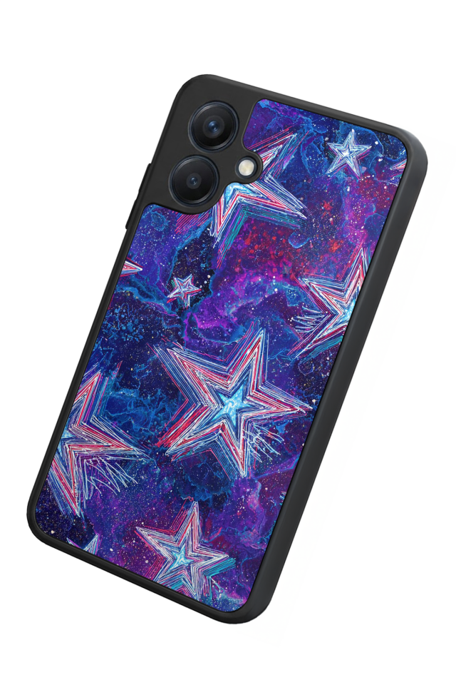 Samsung Galaxy A07 Uyumlu Retro Yildizlar Tasarımlı Glossy Premium Kılıf